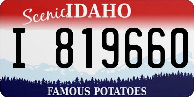 ID license plate I819660