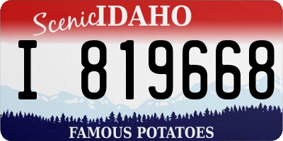 ID license plate I819668