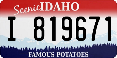 ID license plate I819671