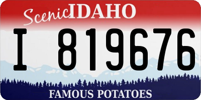 ID license plate I819676