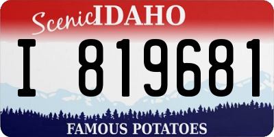 ID license plate I819681