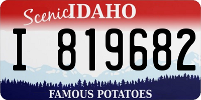 ID license plate I819682