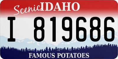ID license plate I819686