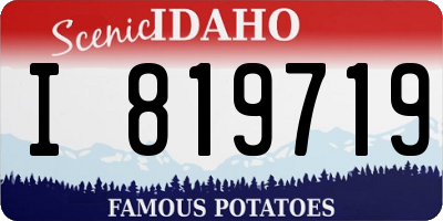 ID license plate I819719