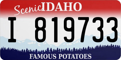 ID license plate I819733