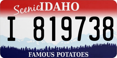 ID license plate I819738