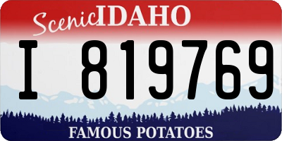 ID license plate I819769