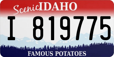 ID license plate I819775
