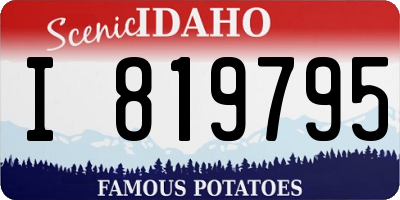 ID license plate I819795