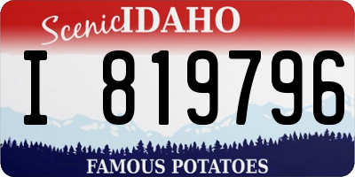 ID license plate I819796