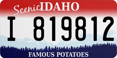 ID license plate I819812
