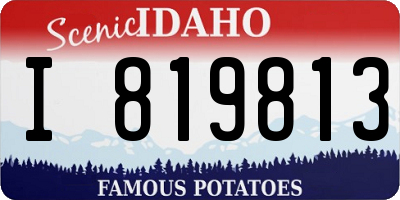 ID license plate I819813