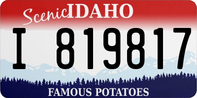ID license plate I819817