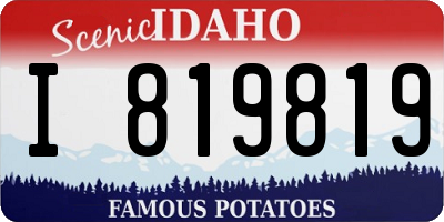 ID license plate I819819