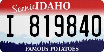 ID license plate I819840