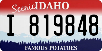 ID license plate I819848