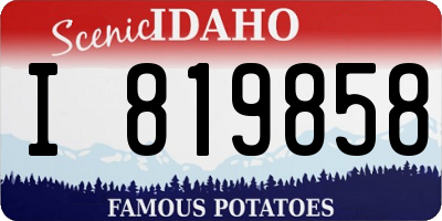 ID license plate I819858