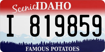 ID license plate I819859