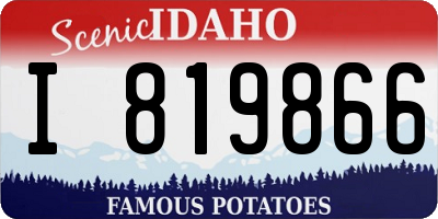 ID license plate I819866