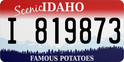 ID license plate I819873