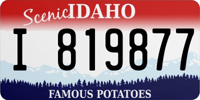 ID license plate I819877