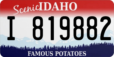ID license plate I819882