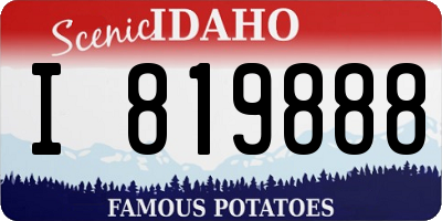 ID license plate I819888