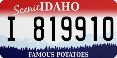 ID license plate I819910