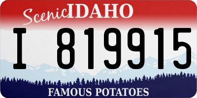 ID license plate I819915