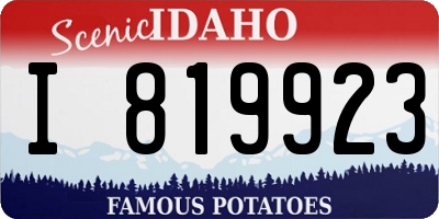 ID license plate I819923