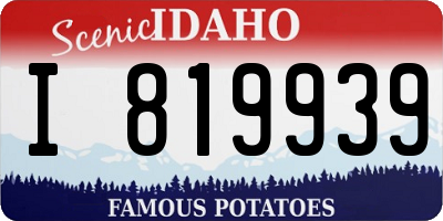 ID license plate I819939