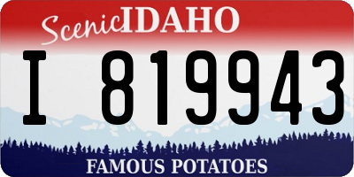 ID license plate I819943