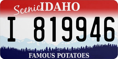 ID license plate I819946