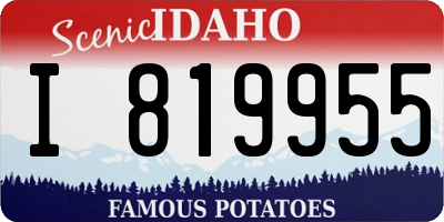 ID license plate I819955