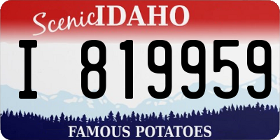ID license plate I819959