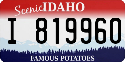 ID license plate I819960