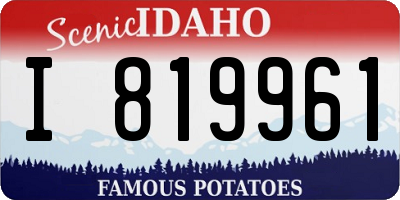 ID license plate I819961