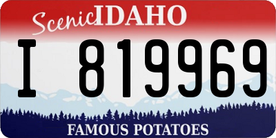 ID license plate I819969