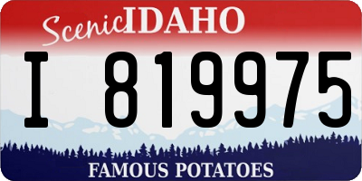 ID license plate I819975