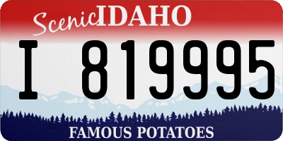 ID license plate I819995
