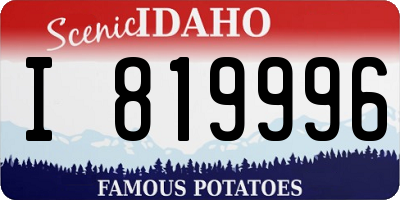ID license plate I819996