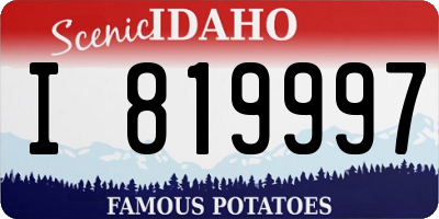 ID license plate I819997