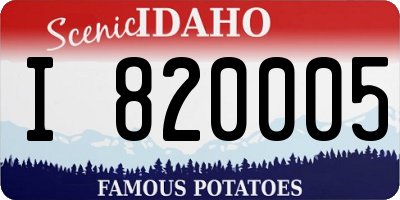 ID license plate I820005