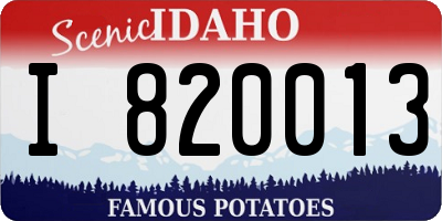 ID license plate I820013