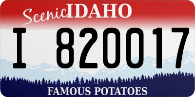ID license plate I820017
