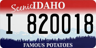 ID license plate I820018