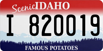 ID license plate I820019