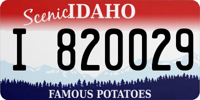 ID license plate I820029