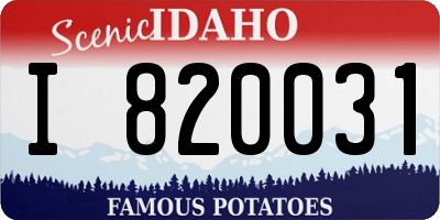 ID license plate I820031