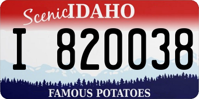 ID license plate I820038